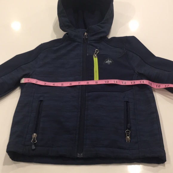 ✅ SOLD Boys 5/6 SNOZU NAVY Hooded Softshell Jacket - Picture 4 of 9